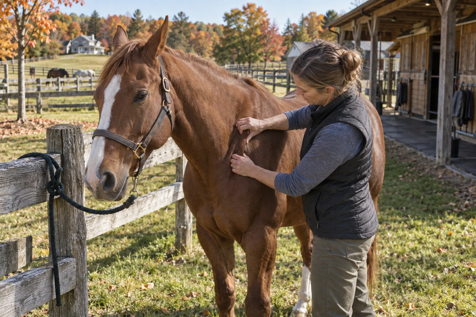 Myofascial release techniques for rapid equine muscle recovery