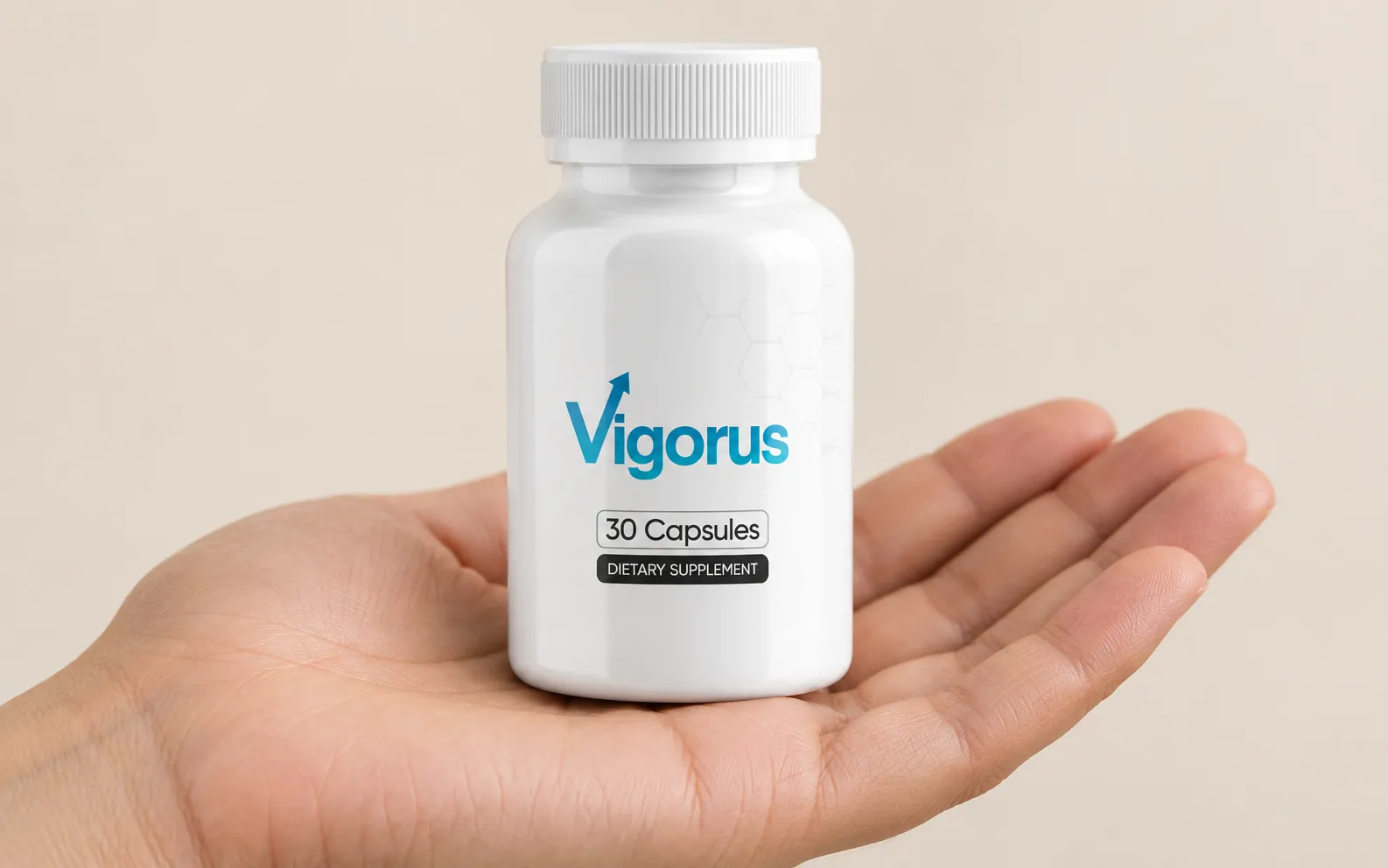 Vigorus — the package held in a hand