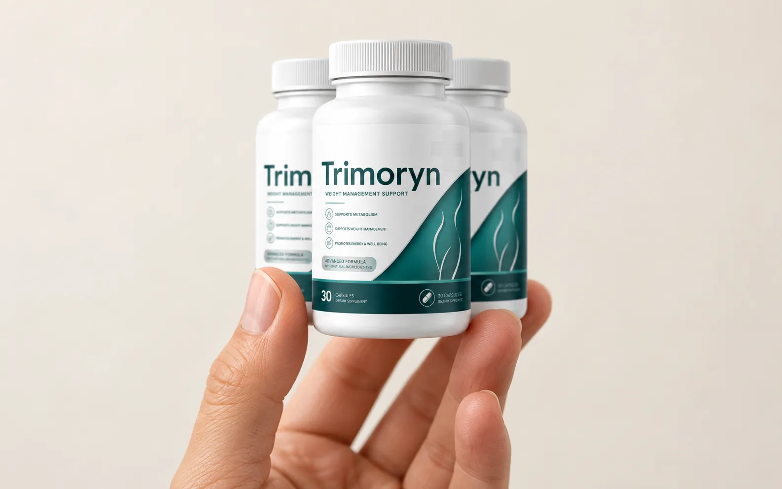 Trimoryn — the package held in a hand