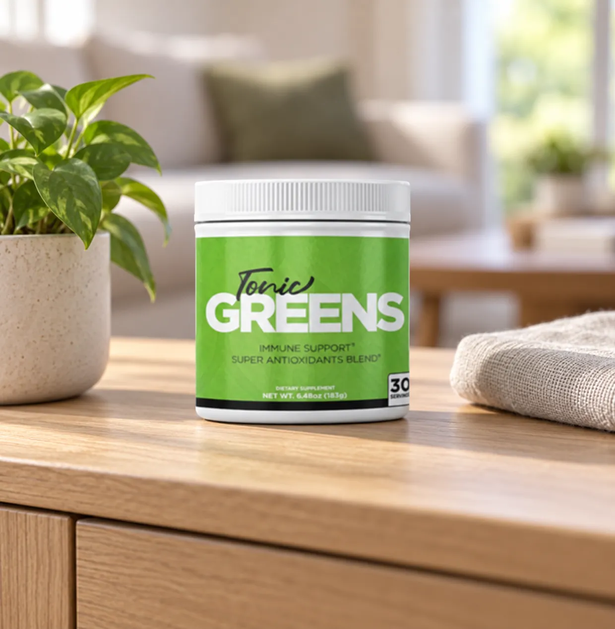 TonicGreens — the package in everyday use