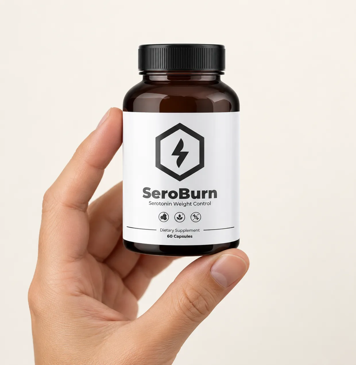 SeroBurn — the package held in a hand