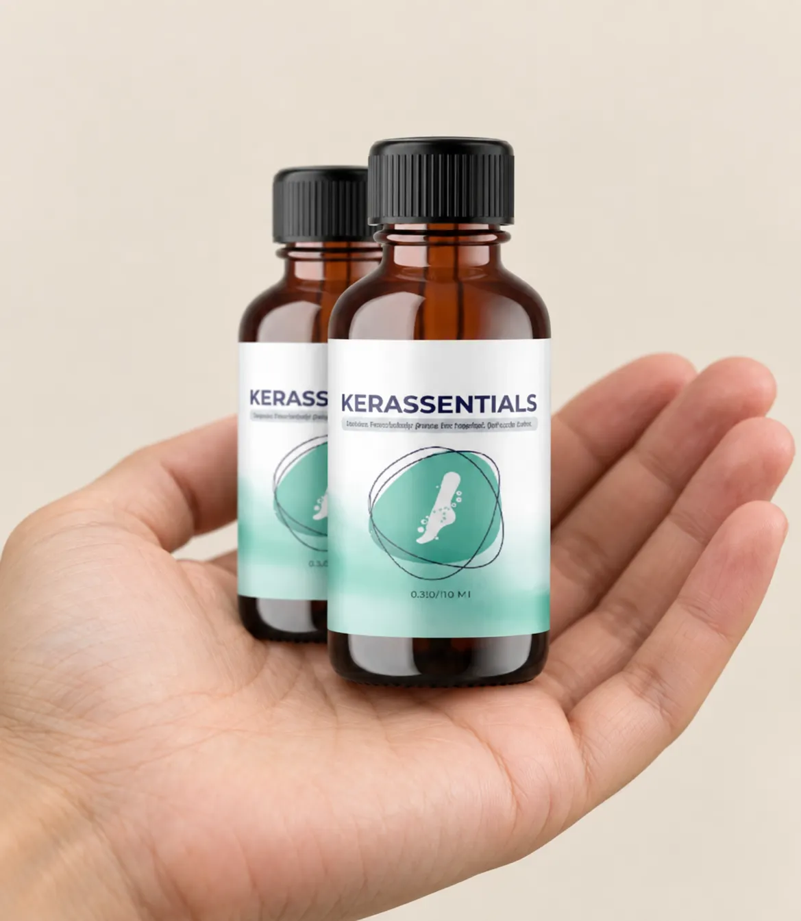 Kerassentials — the package held in a hand