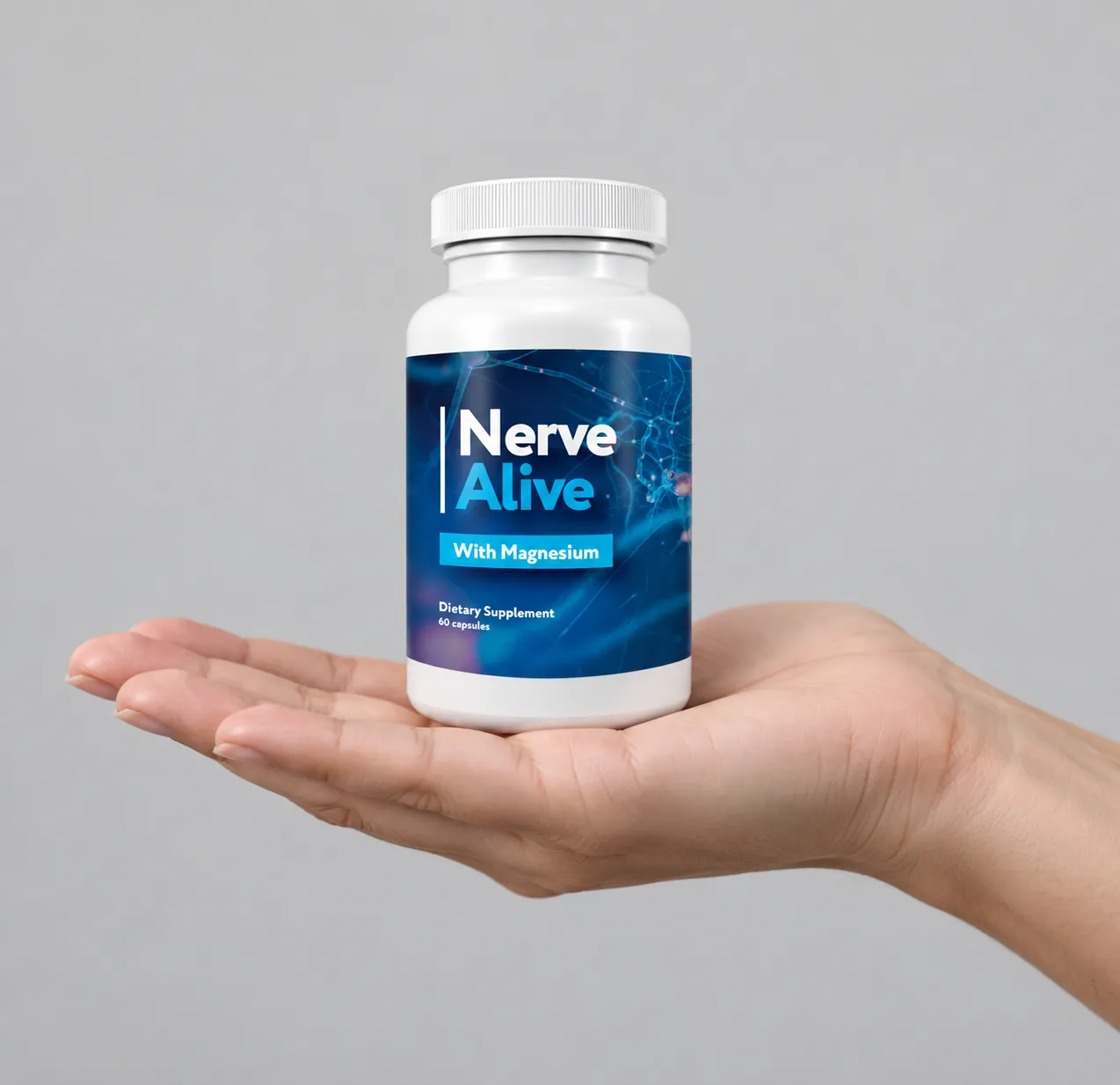 NerveAlive — the package held in a hand