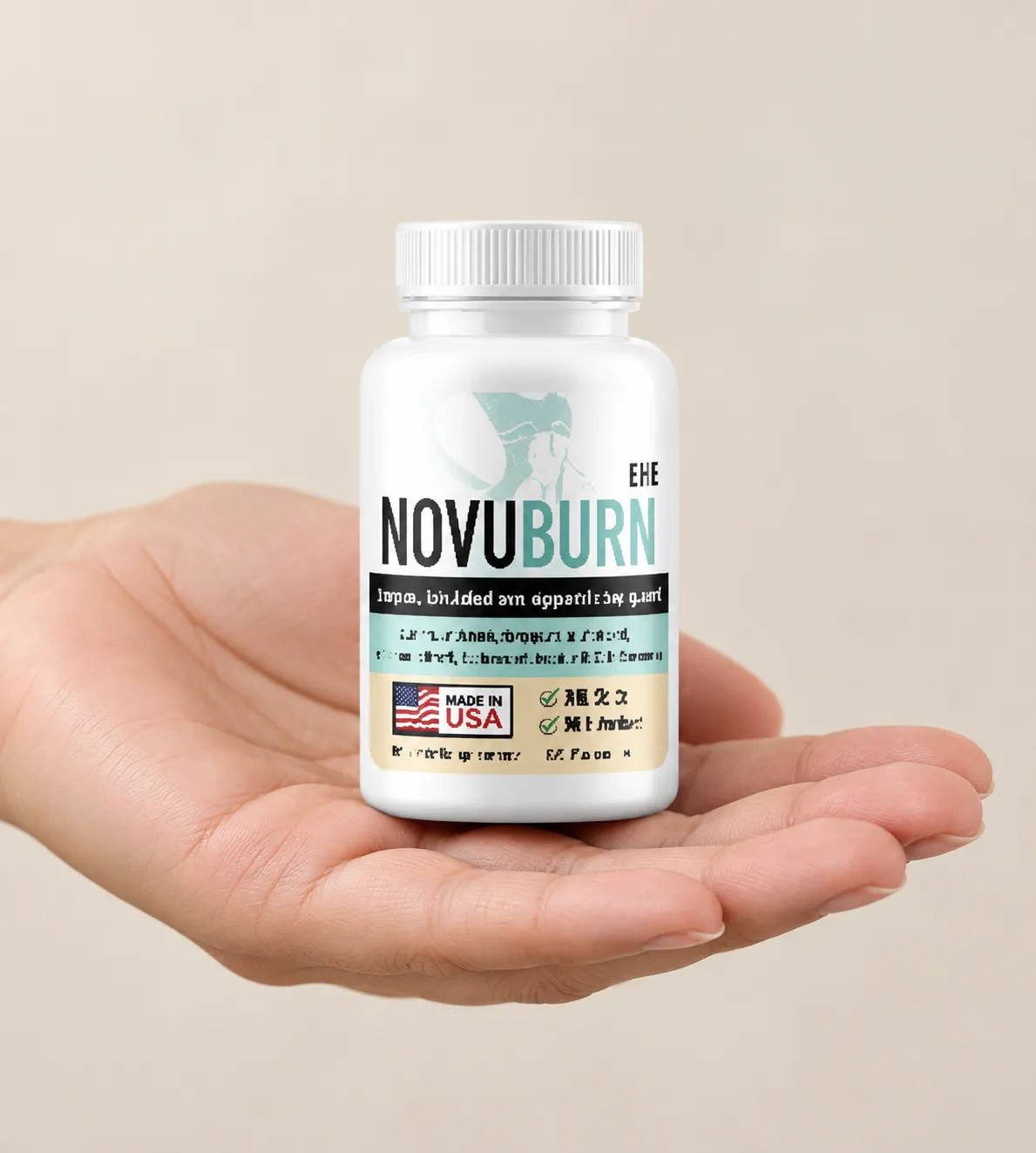NovuBurn — the package held in a hand