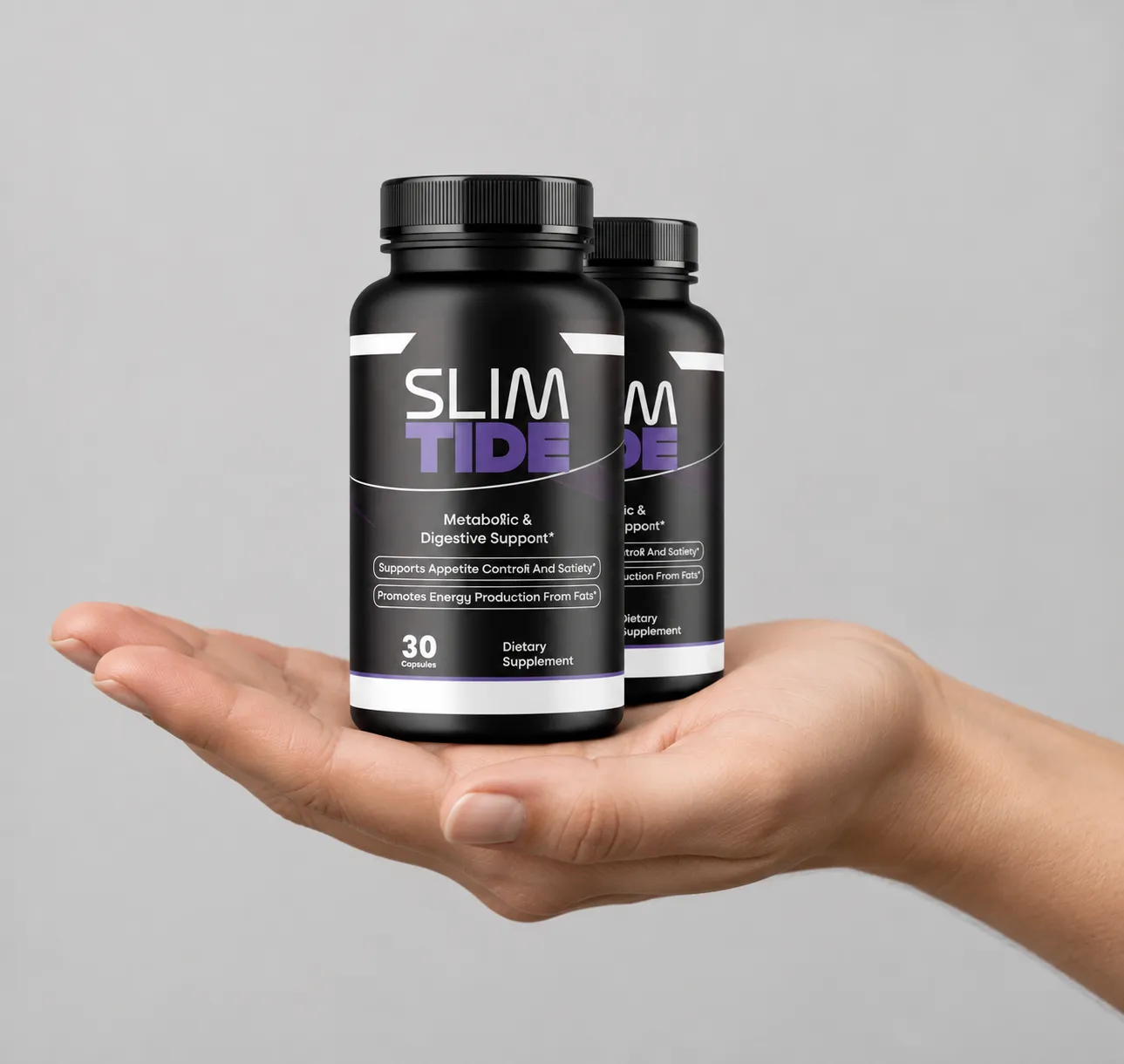 Slimtide — the package held in a hand